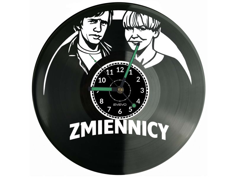 Zmiennicy Serial Płyta Winylowa Zegar Ścienny Prezent Upominek Urodziny Dla Niej Dla Niego EVEVO evevo.pl V0029