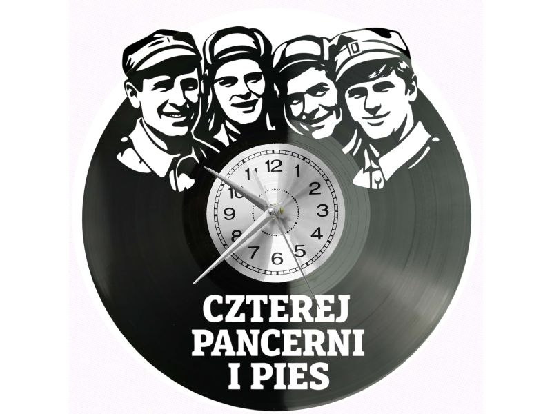 Czterej Pancerni i Pies Winylowa Zegar Ścienny Prezent Upominek Urodziny Dla Niej Dla Niego EVEVO evevo.pl V0033