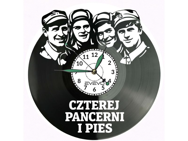 Czterej Pancerni i Pies Winylowa Zegar Ścienny Prezent Upominek Urodziny Dla Niej Dla Niego EVEVO evevo.pl V0033