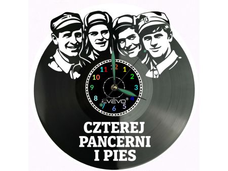 Czterej Pancerni i Pies Winylowa Zegar Ścienny Prezent Upominek Urodziny Dla Niej Dla Niego EVEVO evevo.pl V0033
