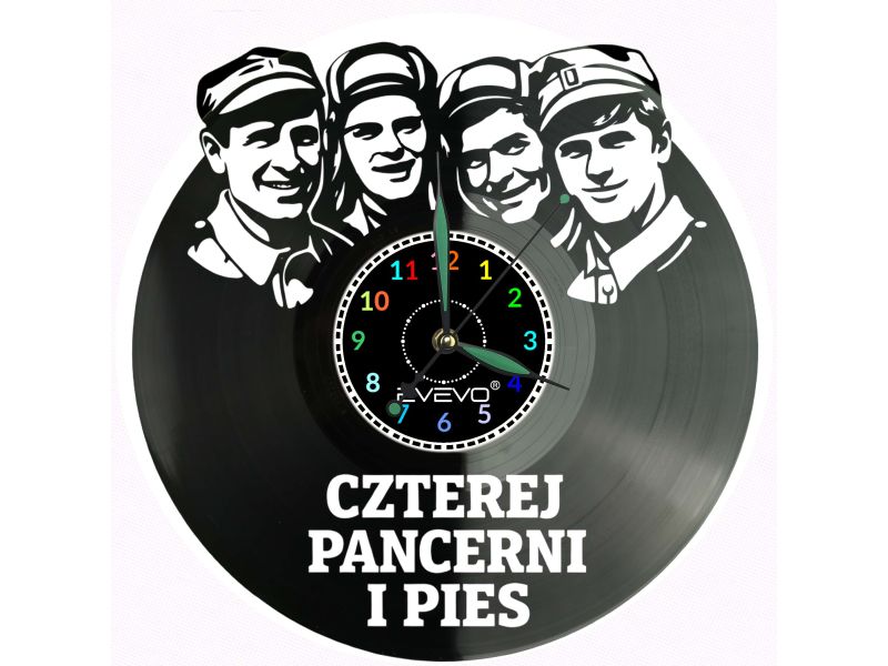 Czterej Pancerni i Pies Winylowa Zegar Ścienny Prezent Upominek Urodziny Dla Niej Dla Niego EVEVO evevo.pl V0033