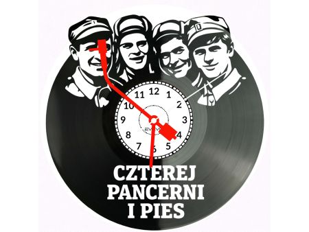 Czterej Pancerni i Pies Winylowa Zegar Ścienny Prezent Upominek Urodziny Dla Niej Dla Niego EVEVO evevo.pl V0033