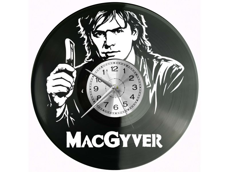 Macgyver Płyta Winylowa Zegar Ścienny Prezent Upominek Urodziny Dla Niej Dla Niego EVEVO evevo.pl V0034