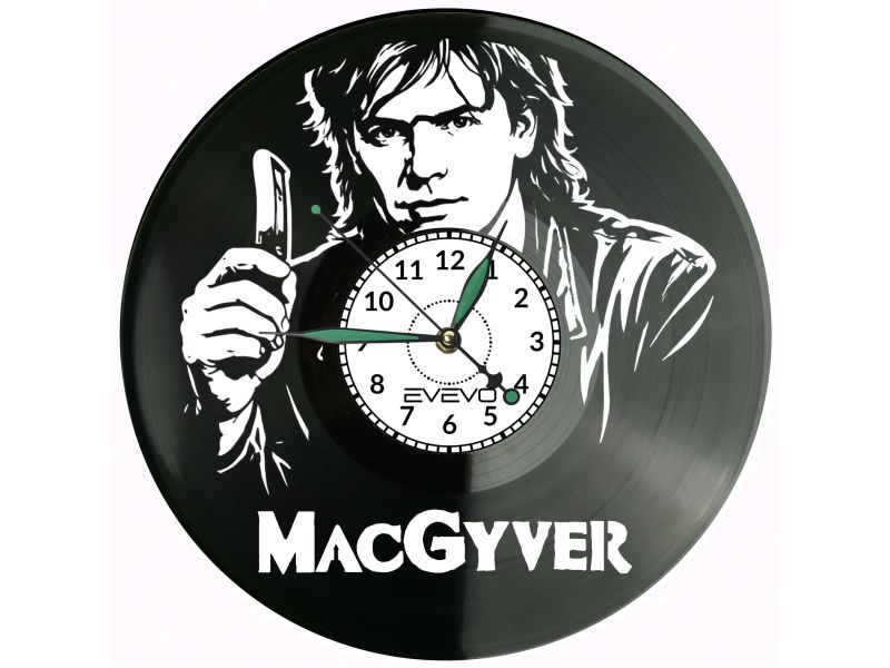 Macgyver Płyta Winylowa Zegar Ścienny Prezent Upominek Urodziny Dla Niej Dla Niego EVEVO evevo.pl V0034