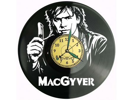 Macgyver Płyta Winylowa Zegar Ścienny Prezent Upominek Urodziny Dla Niej Dla Niego EVEVO evevo.pl V0034