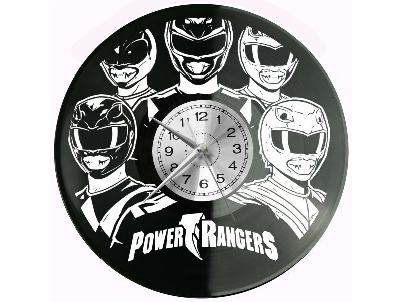 Power Rangers Serial Płyta Winylowa Zegar Ścienny Prezent Upominek Urodziny Dla Niej Dla Niego EVEVO evevo.pl V0037