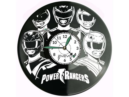 Power Rangers Serial Płyta Winylowa Zegar Ścienny Prezent Upominek Urodziny Dla Niej Dla Niego EVEVO evevo.pl V0037