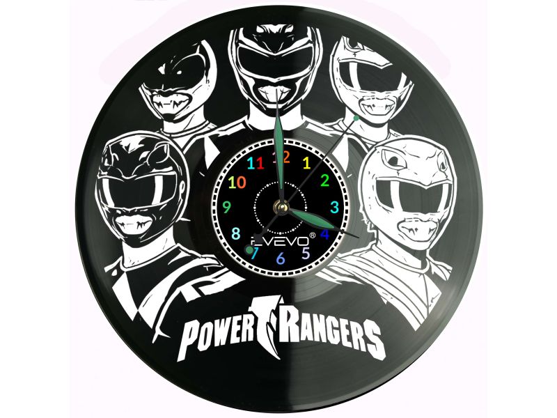 Power Rangers płyta winylowa, Power Rangers zegar ścienny, Power Rangers prezent, Power Rangers upominek