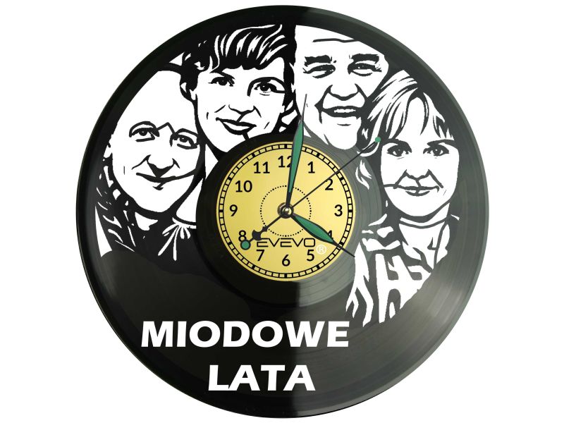 Miodowe Lata Serial Płyta Winylowa Zegar Ścienny Prezent Upominek Urodziny Dla Niej Dla Niego EVEVO evevo.pl V0039