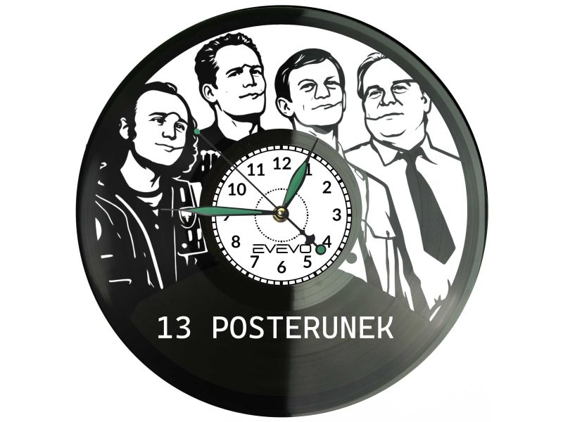 13 Posterunek Serial Płyta Winylowa Zegar Ścienny Prezent Upominek Urodziny Dla Niej Dla Niego EVEVO evevo.pl V0041