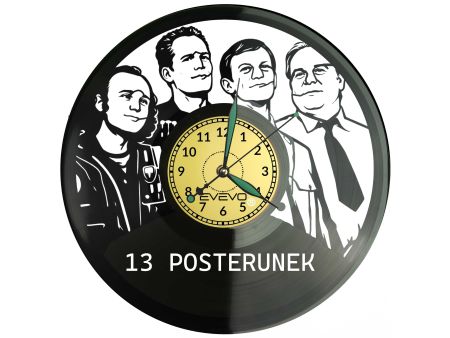 Zegar ścienny 13 Posterunek z płyty winylowej – retro dekoracja dla fana serialu. Idealny prezent