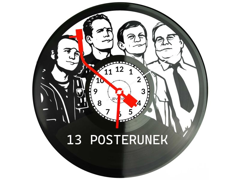 13 Posterunek Serial Płyta Winylowa Zegar Ścienny Prezent Upominek Urodziny Dla Niej Dla Niego EVEVO evevo.pl V0041