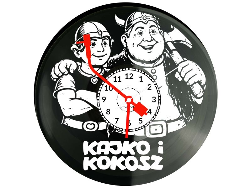 Kajko i Kokosz Komiks Płyta Winylowa Zegar Ścienny Prezent Upominek Urodziny Dla Niej Dla Niego EVEVO evevo.pl V0042