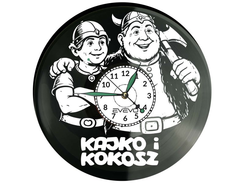 Kajko i Kokosz Komiks Płyta Winylowa Zegar Ścienny Prezent Upominek Urodziny Dla Niej Dla Niego EVEVO evevo.pl V0042