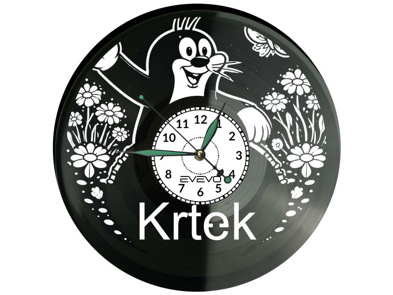 Krtek Film Animowany Płyta Winylowa Zegar Ścienny Prezent Upominek Urodziny Dla Niej Dla Niego EVEVO evevo.pl V0043