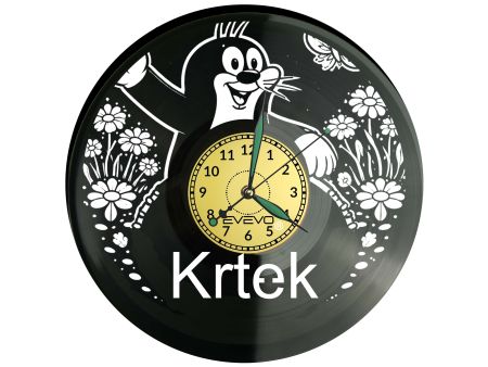 Krtek Bajka Płyta Winylowa Zegar Ścienny Prezent Upominek Urodziny Dla Niej Dla Niego EVEVO evevo.pl V0043