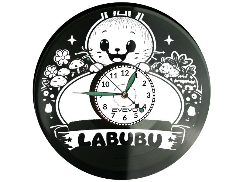 Labubu Orginal Płyta Winylowa Zegar Ścienny Prezent Upominek Urodziny Dla Niej Dla Niego EVEVO evevo.pl V0045