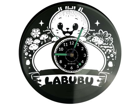 Zegar Labubu z płyty winylowej – designerska dekoracja retro. Idealny prezent i oryginalny upominek dla fana stylu.