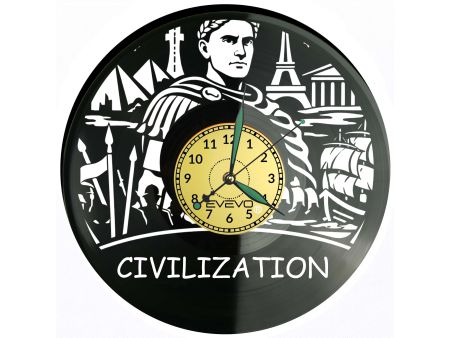 Civilization Gra Płyta Winylowa Zegar Ścienny Prezent Upominek Urodziny Dla Niej Dla Niego EVEVO evevo.pl V0048
