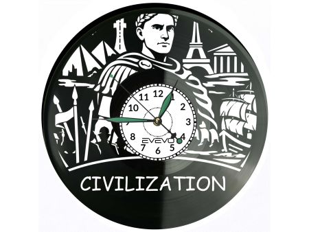 Civilization Gra Płyta Winylowa Zegar Ścienny Prezent Upominek Urodziny Dla Niej Dla Niego EVEVO evevo.pl V0048