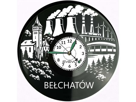 Bełchatów Płyta Winylowa Zegar Ścienny Prezent Upominek Urodziny Dla Niej Dla Niego EVEVO evevo.pl V0049