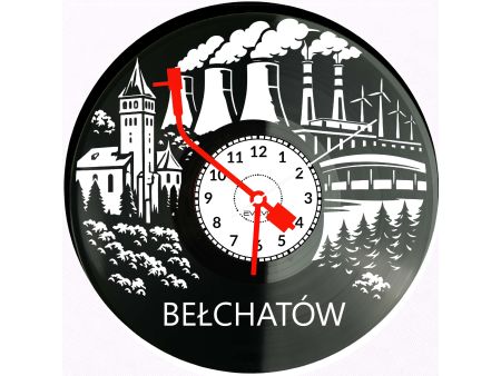 Bełchatów Płyta Winylowa Zegar Ścienny Prezent Upominek Urodziny Dla Niej Dla Niego EVEVO evevo.pl V0049