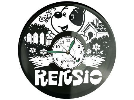 Reksio Bajka Płyta Winylowa Zegar Ścienny Prezent Upominek Urodziny Dla Niej Dla Niego EVEVO evevo.pl V0050