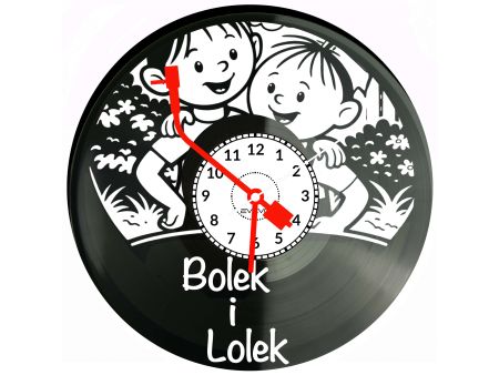 Bolek i Lolek Bajka Płyta Winylowa Zegar Ścienny Prezent Upominek Urodziny Dla Niej Dla Niego EVEVO evevo.pl V0051