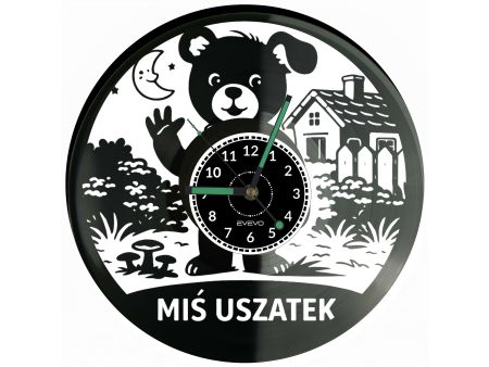Miś Uszatek Bajka Płyta Winylowa Zegar Ścienny Prezent Upominek Urodziny Dla Niej Dla Niego EVEVO evevo.pl V0052