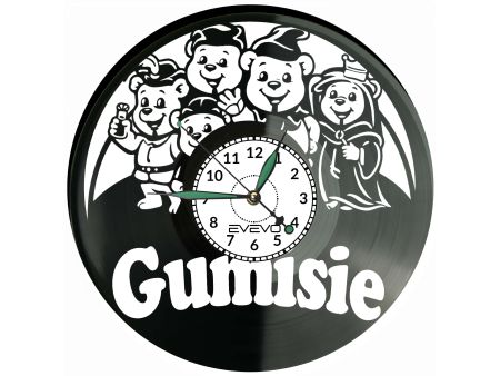 Gumisie Bajka Płyta Winylowa Zegar Ścienny Prezent Upominek Urodziny Dla Niej Dla Niego EVEVO evevo.pl V0053