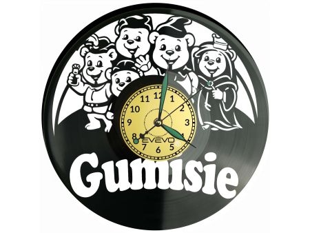 Gumisie Bajka Płyta Winylowa Zegar Ścienny Prezent Upominek Urodziny Dla Niej Dla Niego EVEVO evevo.pl V0053