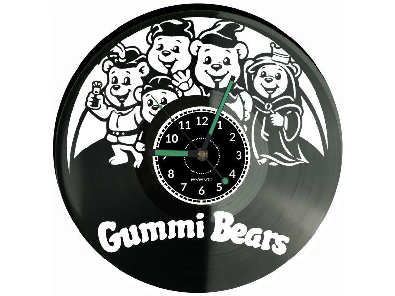 Gummi Bears Bajka Płyta Winylowa Zegar Ścienny Prezent Upominek Urodziny Dla Niej Dla Niego EVEVO evevo.pl V0053