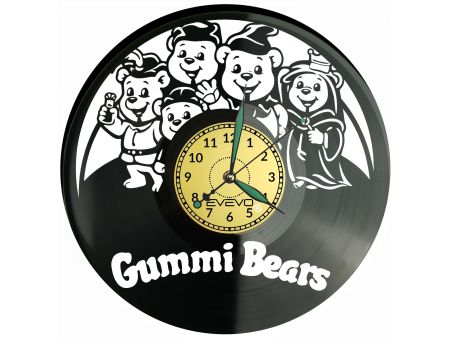 Gummi Bears zegar ścienny z winylu! Bajkowa dekoracja retro i idealny prezent dla fana animacji.