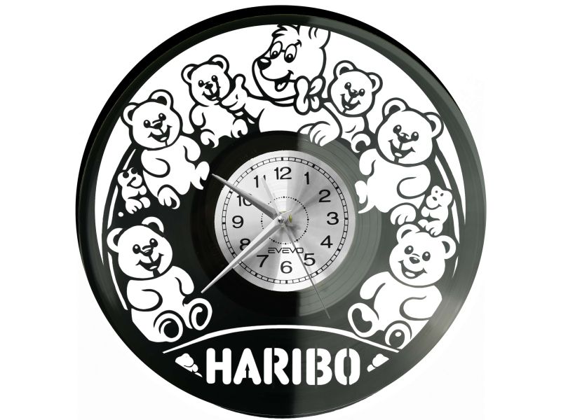 Haribo Misie Żelki Płyta Winylowa Zegar Ścienny Prezent Upominek Urodziny Dla Niej Dla Niego EVEVO evevo.pl V0055