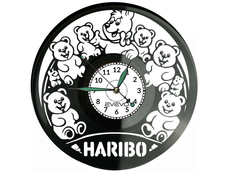 Haribo Misie Żelki Płyta Winylowa Zegar Ścienny Prezent Upominek Urodziny Dla Niej Dla Niego EVEVO evevo.pl V0055