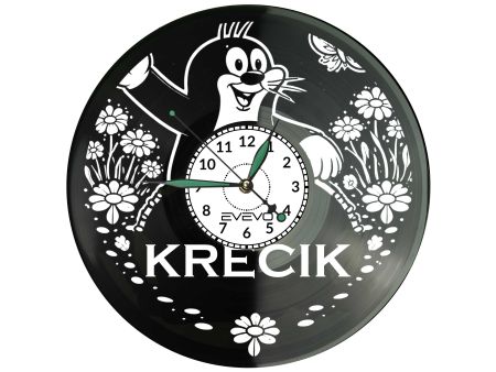 Krecik Bajka Płyta Winylowa Zegar Ścienny Prezent Upominek Urodziny Dla Niej Dla Niego EVEVO evevo.pl V0056