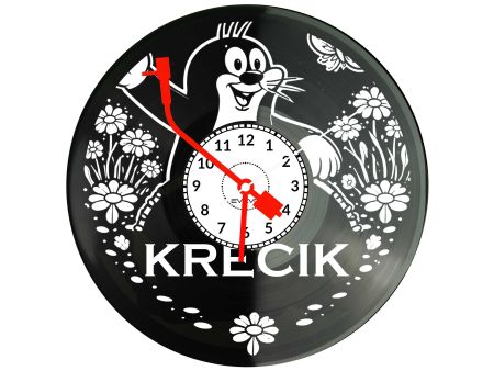 Krecik Bajka Płyta Winylowa Zegar Ścienny Prezent Upominek Urodziny Dla Niej Dla Niego EVEVO evevo.pl V0056