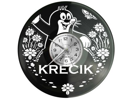 Krecik Bajka Płyta Winylowa Zegar Ścienny Prezent Upominek Urodziny Dla Niej Dla Niego EVEVO evevo.pl V0056