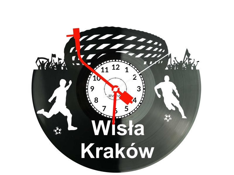 Wisła Kraków Stadion Zegar Ścienny Płyta Winylowa Nowoczesny Dekoracyjny Na Prezent Urodziny S0004