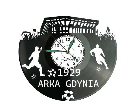 Arka Gdynia Stadion Zegar Ścienny Płyta Winylowa Dla Fana Na Prezent Urodziny Dla Niej Dla Niego Upominek S0001