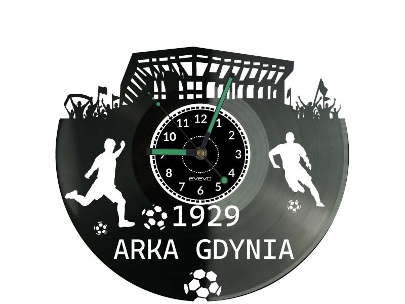 Arka Gdynia Stadion Zegar Ścienny Płyta Winylowa Dla Fana Na Prezent Urodziny Dla Niej Dla Niego Upominek S0001