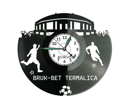 Bruk-Bet Termalica Zegar Ścienny Płyta Winylowa Dla Fana Na Prezent Urodziny Dla Niej Dla Niego Upominek S0002