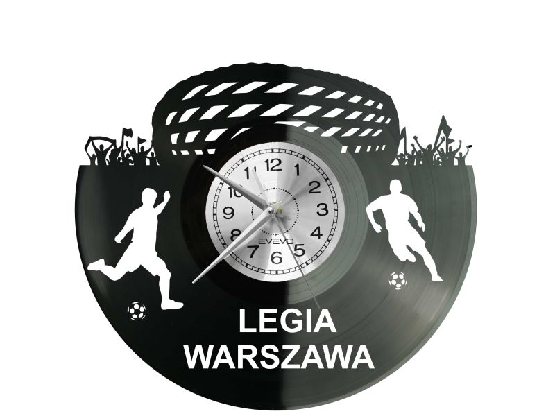 Legia Warszawa Zegar Ścienny Płyta Winylowa Nowoczesny Dekoracyjny Na Prezent Urodziny evevo.pl S0003