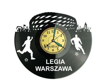 Legia Warszawa Zegar Ścienny Płyta Winylowa Nowoczesny Dekoracyjny Na Prezent Urodziny evevo.pl S0003