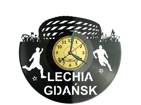 Lechia Gdańsk Stadion Zegar Ścienny Płyta Winylowa Nowoczesny Dekoracyjny Na Prezent Urodziny
