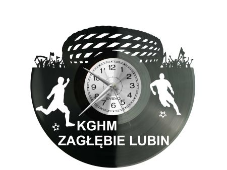 Zagłębie Lubin Stadion Zegar Ścienny Płyta Winylowa Nowoczesny Dekoracyjny Na Prezent Urodziny S0005