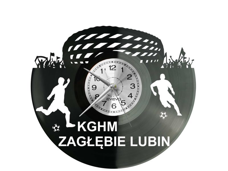 Zagłębie Lubin Stadion Zegar Ścienny Płyta Winylowa Nowoczesny Dekoracyjny Na Prezent Urodziny S0005