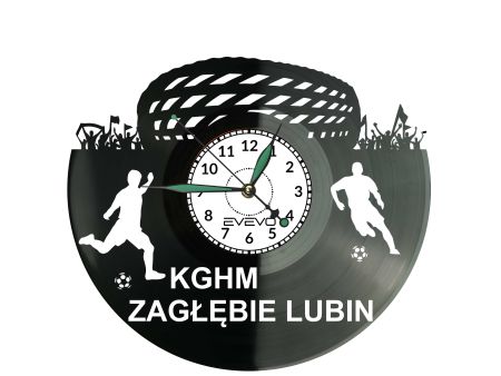 KGHM Zagłębie Lubin Stadion Zegar Ścienny Płyta Winylowa Nowoczesny Dekoracyjny Na Prezent Urodziny