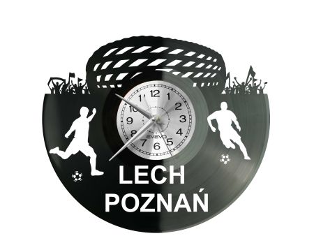 Lech Poznań Stadion Zegar Ścienny Płyta Winylowa Nowoczesny Dekoracyjny Na Prezent Urodziny