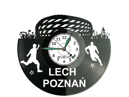 Lech Poznań Stadion Zegar Ścienny Płyta Winylowa Nowoczesny Dekoracyjny Na Prezent Urodziny